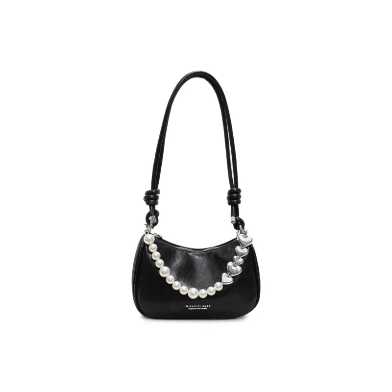 TOUTSEUL YOLO PU Shoulder Bag Women's Ecru/Silver/Black/Pink-6