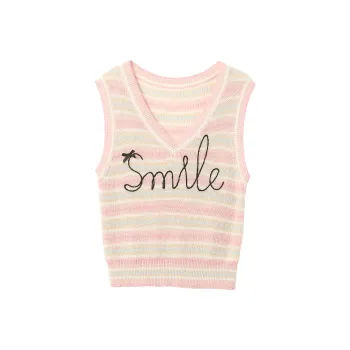 3COLOUR Knitwear Women's Light Pink Stripes