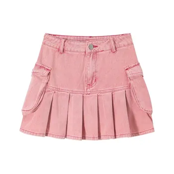 KING PRINCE Denim Short Skirts Women's