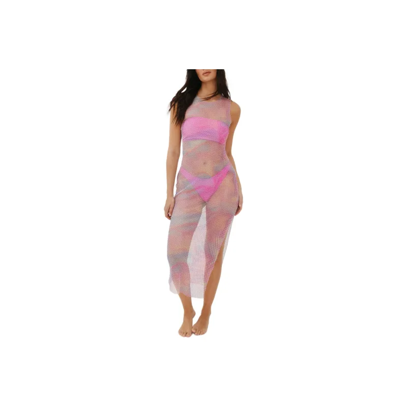 NASTY GAL All Over Diamante Embellished Ombre Maxi Dress Sleeveless Dress Women's Multicolor-0