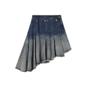LA CRAWFISH Denim Short Skirts Women's