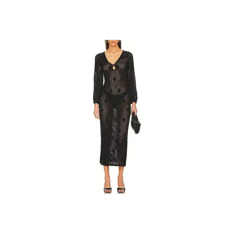 FAITHFULL THE BRAND Long Sleeved Dresses Women's Black-0