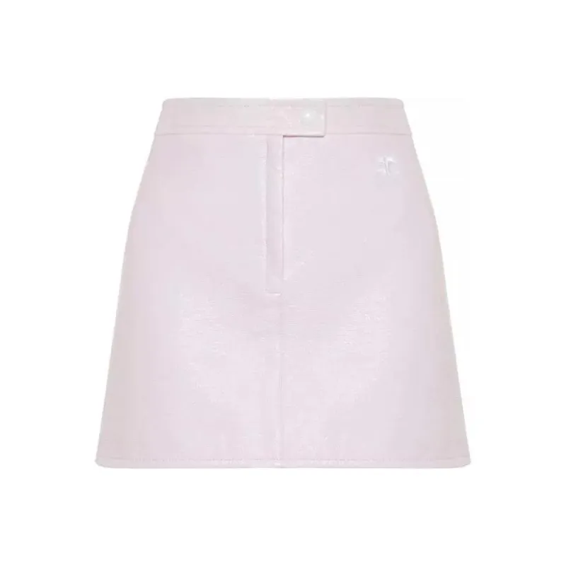 Courrèges Vinyl Mini Skirt 'Pale Pink'-0