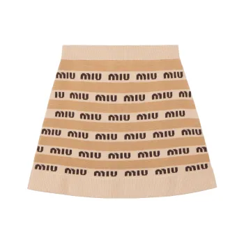 MIU MIU Casual Short Skirts Women's Brown