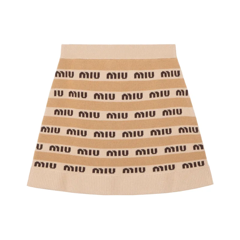 MIU MIU Casual Short Skirts Women's Brown-0