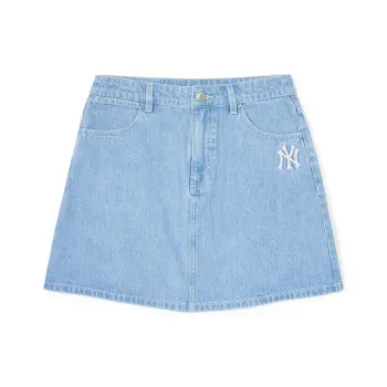 MLB SS24 New York Yankees Denim Short Skirts Women's Light Blue