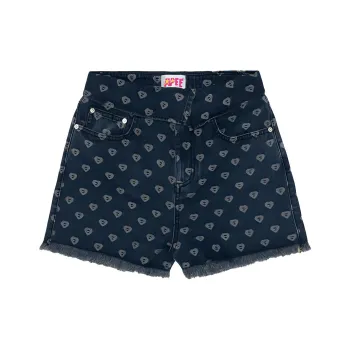 A BATHING APE Bape SS23 APEE By A BATHING APE Denim Shorts Women's Dark Blue