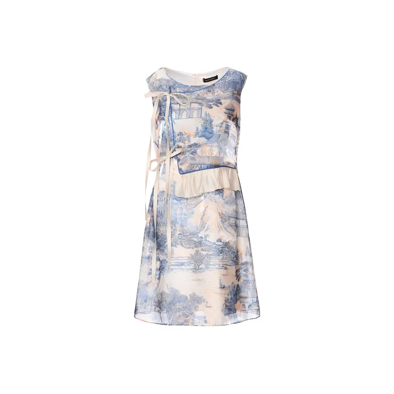 FLONAKED Sleeveless Dress Women's Apricot-0
