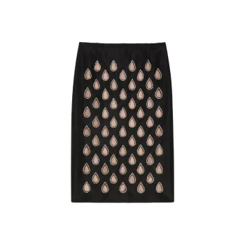 GUCCI Two Toned Cut Out Detailed Skirt