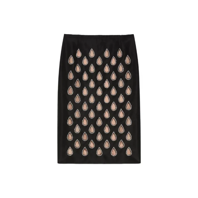 GUCCI Two Toned Cut Out Detailed Skirt-0