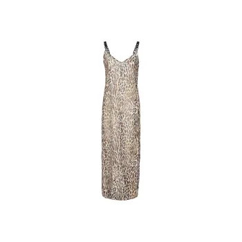 MOSCHINO Leopard Print Sleeveless Dress