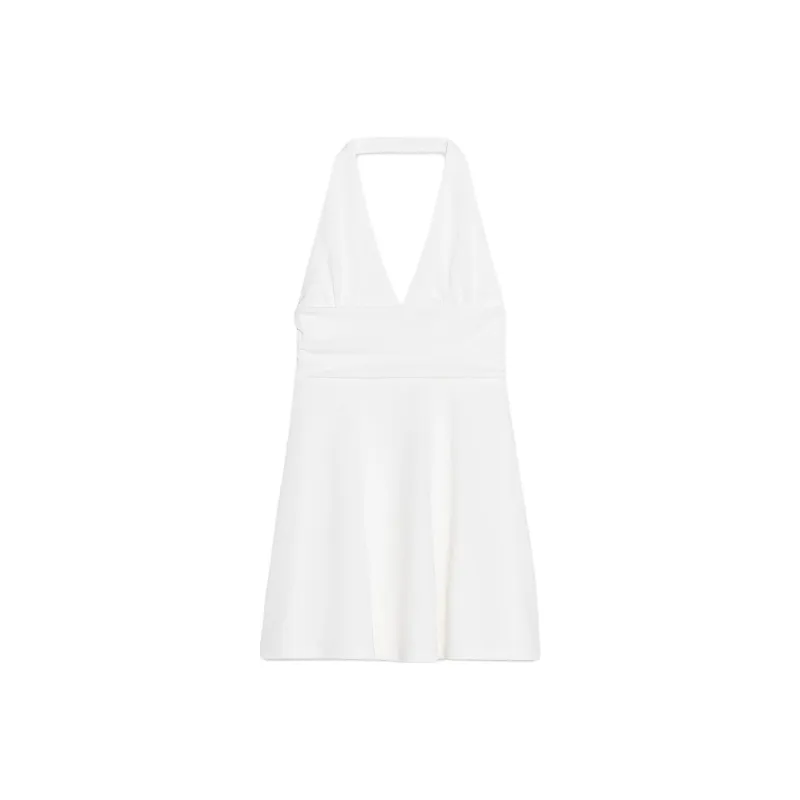 ZARA Sleeveless Dress Women's White-0
