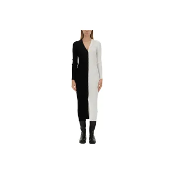 Staud Two tone V neck Dress
