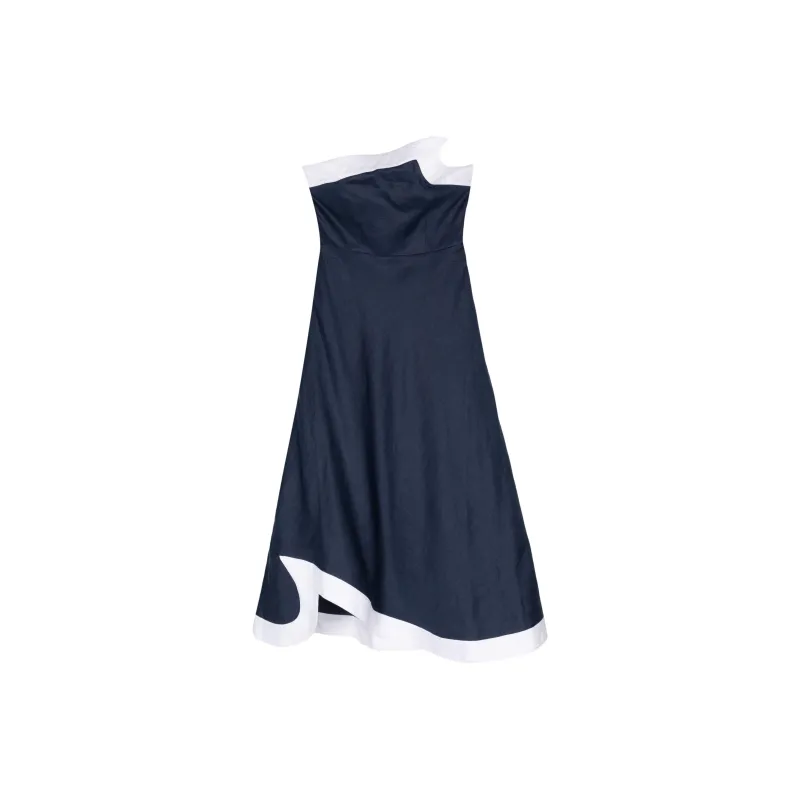 Staud Sirani Asymmetric Linen Dress-0