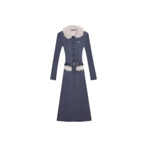 DREAM SEVEN 77 Long Sleeved Dresses Women's Blue
