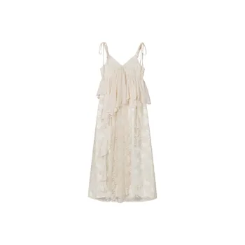 PAZZO Slip Dress Women's Cream Apricot