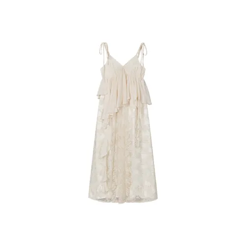 PAZZO Slip Dress Women's Cream Apricot