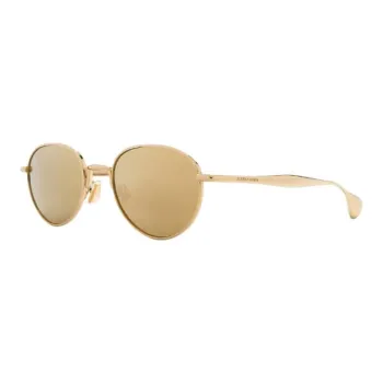 Bottega Veneta Metal Irregular Shape Sunglasses Women's Gold