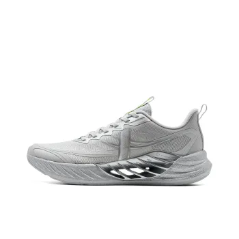 XTEP Hydrogen Wind 8.0 Running Shoes Men Low Top Lunar Stone Gray, Silver
