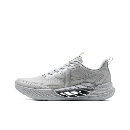 XTEP Hydrogen Wind 8.0 Running Shoes Men Low Top Lunar Stone Gray, Silver