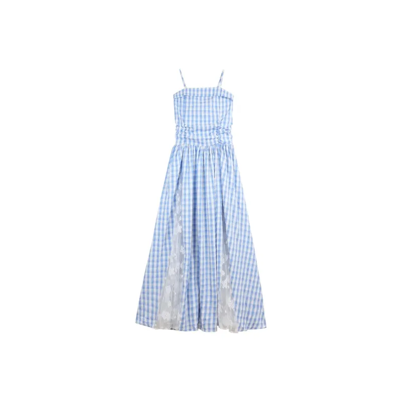 MIMOSA CHUR Slip Dress Women's Blue Dress-0