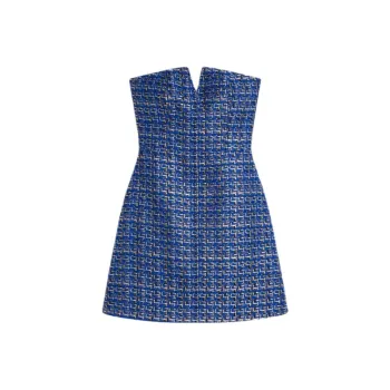 SCANLAN THEODORE Tinsel Tweed Dress Sleeveless Dress Women's Marine/Ocean