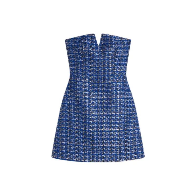 SCANLAN THEODORE Tinsel Tweed Dress Sleeveless Dress Women's Marine/Ocean-0
