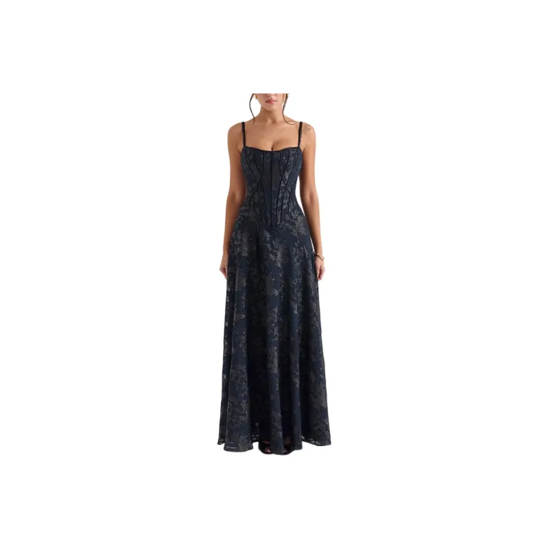 HOUSE OF CB Esme Slip Dress Women's Midnight/Midnight Blue-0
