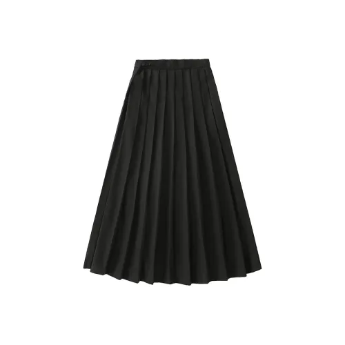 Crying Center Casual Long Skirts Women's Black