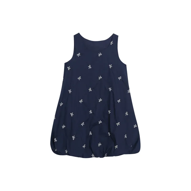 Pzhk Sleeveless Dress Women's Navy Blue-0