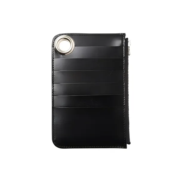Beams Cow Leather Card Holder Regular Women's Black-1
