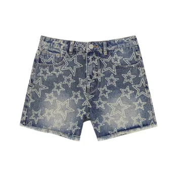 I'M ONE Denim Shorts Women's Washed Denim Blue