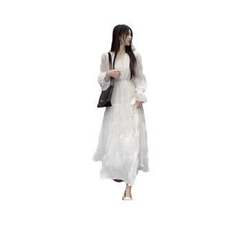 The Temptation Of The Muse Long Sleeved Dresses Women's White