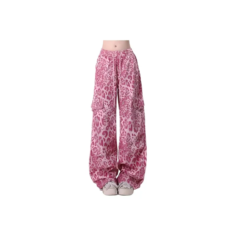 XIANSINIAO Cargo Pants Women's Pink-0