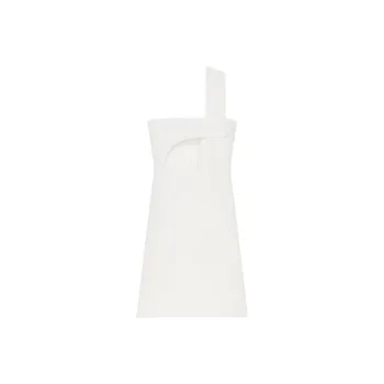 COURREGES SS25 SHORT CUT OUT SATIN DRESS Sleeveless Dress Women's Heritage White/Traditional White