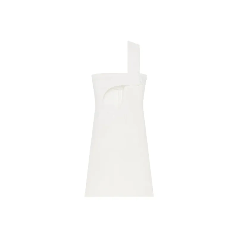 COURREGES SS25 SHORT CUT OUT SATIN DRESS Sleeveless Dress Women's Heritage White/Legacy White-0