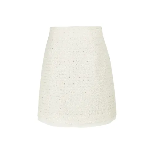 3COLOUR Casual Short Skirts Women's Pearl White