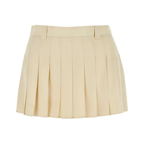 MIU wallet miu Casual Short Skirts Women's Beige