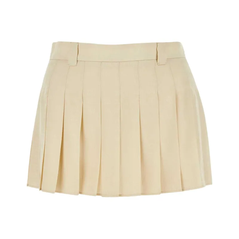 MIU MIU Casual Short Skirts Women's Beige-0