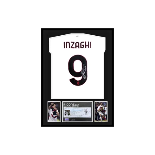 Three For AC Milan Team Jersey Exquisite Mounting, Outer Frame Approx. 65x85cm Icons Certificate Unisex