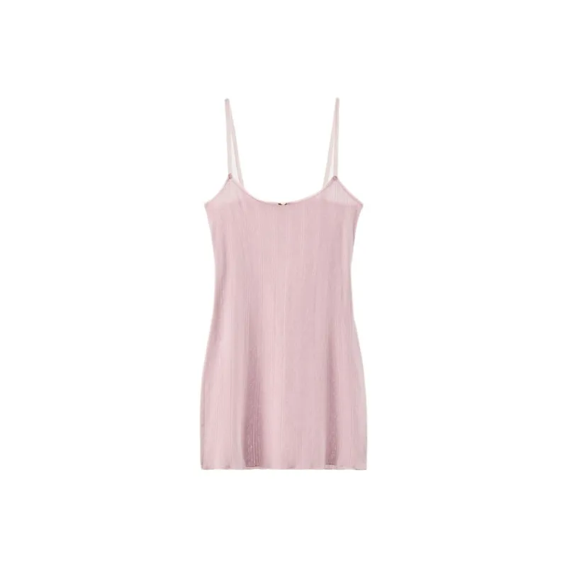 ZARA Slip Dress Women's Light Pink Red-0