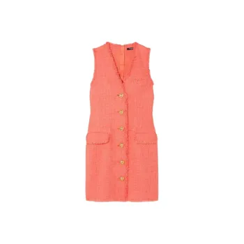 BALMAIN Sleeveless Dress Women's Orange