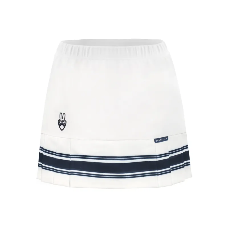 CORALIAN Casual Short Skirts Women's White-0