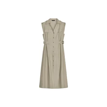 ZARA Sleeveless Dress Women's Light Khaki