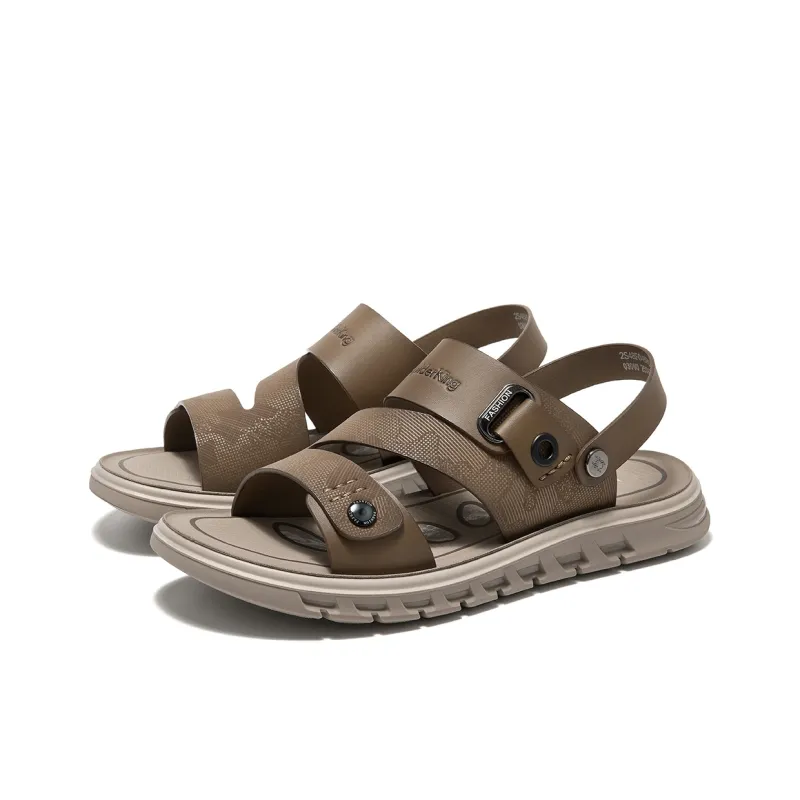 Spider King Beach Sandals Men's Khaki-3