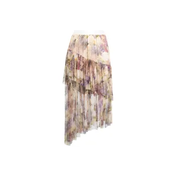 Zimmermann Lyrical Floral Printed Asymmetric Skirt