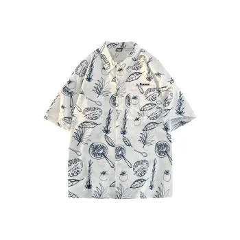 FORIDER Shirt Unisex White Cartoon Leaf
