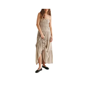 FREE PEOPLE Brooke Maxi Slip Dresses Women's Snowing/Snowflake