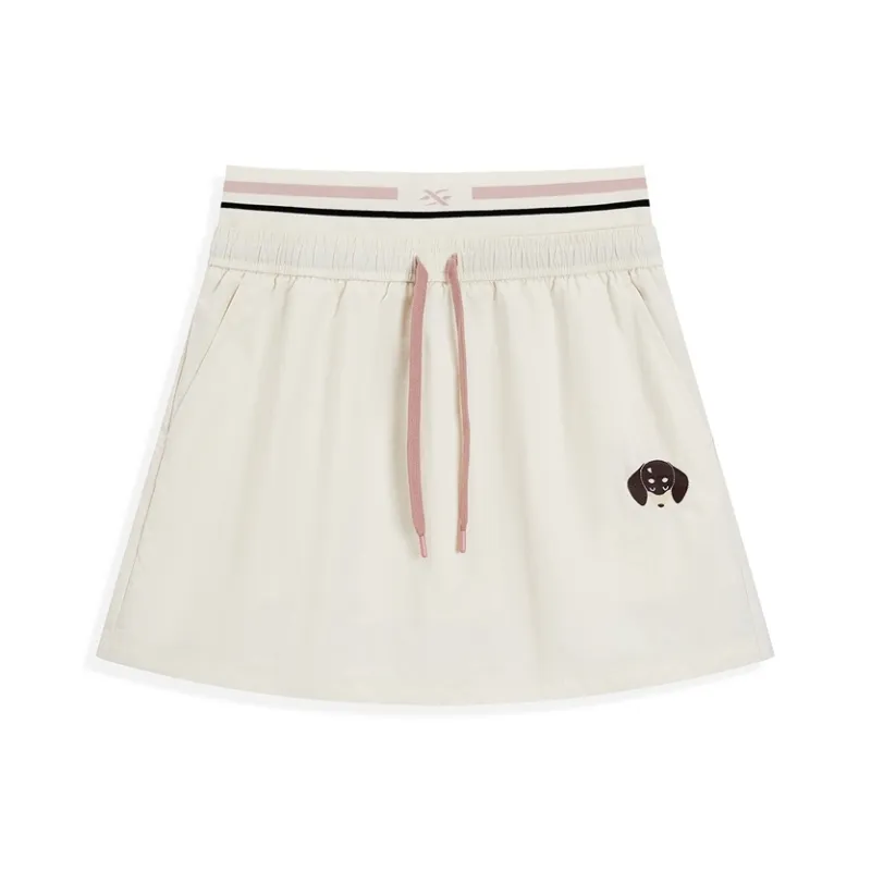 XTEP Casual Short Skirts Women's Cotton White-0