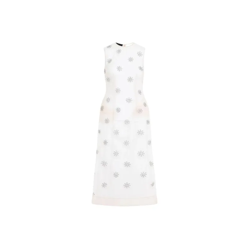 SIMONE ROCHA Crystal embellished Tulle Midi Dress-0